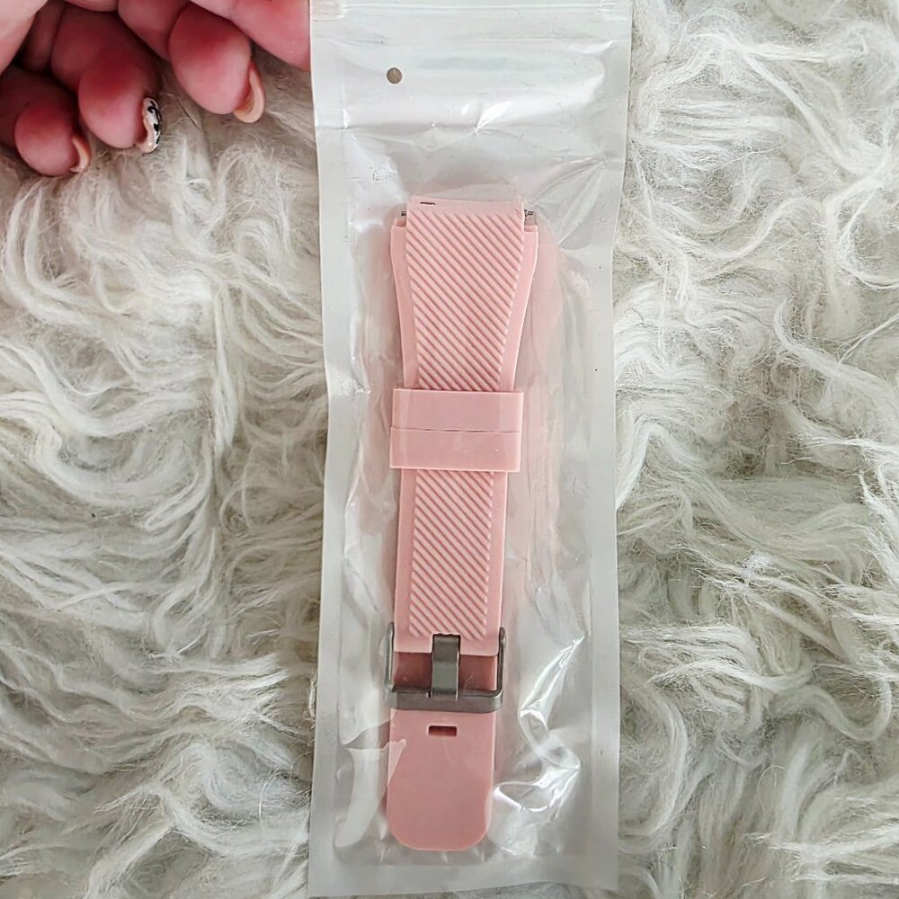 NWT GATSUN 22mm Pink Silicone Watch Strap, Compatible with Samsung Watch